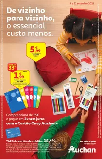 Catálogo Auchan em Torres Vedras | Folheto Escolar + Têxtil Criança | 2026-09-04T00:00:00.000Z - 2026-09-21T00:00:00.000Z