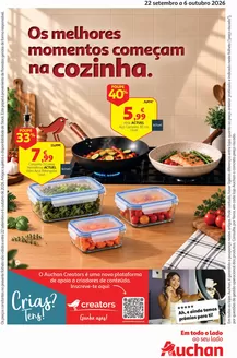 Catálogo Auchan Supermercado em Moita | Cozinhar com prazer + PET | 2026-09-22T00:00:00.000Z - 2026-10-06T00:00:00.000Z