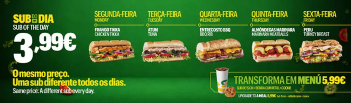 Catálogo Subway em Montijo | Promoçõe | 2026-09-21T00:00:00.000Z - 2026-10-05T00:00:00.000Z