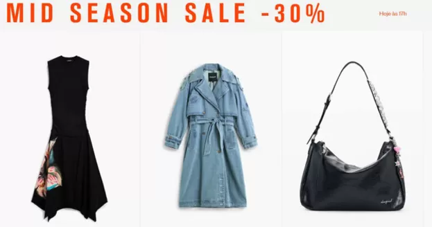 Folheto Desigual em Roriz (Barcelos) | Mid season sale 30% | 2026-09-29T00:00:00.000Z - 2026-10-11T00:00:00.000Z