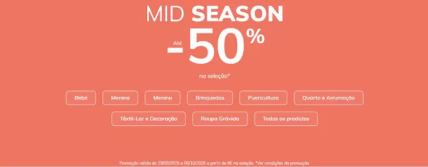 Catálogo Vertbaudet | Mid season até -50% | 2026-09-30T00:00:00.000Z - 2026-10-06T00:00:00.000Z
