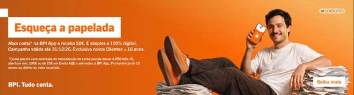 Catálogo Banco BPI em Cervães | Esqueça a papelada | 2026-10-21T00:00:00.000Z - 2026-12-31T00:00:00.000Z
