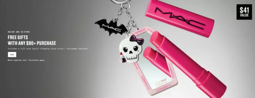 Catálogo MAC | Free gifts With any $90+ purchase | 2026-10-26T00:00:00.000Z - 2026-11-09T00:00:00.000Z