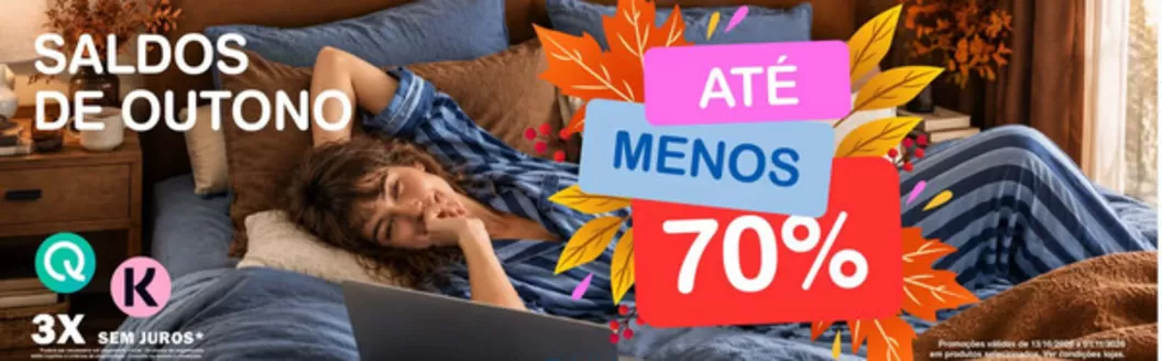 Catálogo Colchaonet.Com em Sapataria | 70% | 2026-10-28T00:00:00.000Z - 2026-11-01T00:00:00.000Z