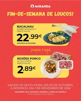 Catálogo Miranda Supermercados | Folheto Miranda Supermercados | 2026-10-30T00:00:00.000Z - 2026-11-01T00:00:00.000Z