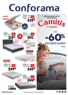Catálogo Conforama em Lisboa | Até -60%  | 2025-07-31T00:00:00.000Z - 2025-08-27T00:00:00.000Z
