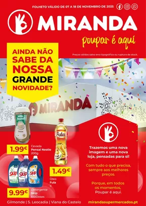 Catálogo Miranda Supermercados em Aguim | Folheto Miranda Supermercados | 2025-11-07T00:00:00.000Z - 2025-11-18T00:00:00.000Z