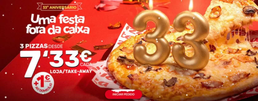 Catálogo Telepizza em Alcabideche | 33º ANIVERSÁRIO | 2025-12-11T00:00:00.000Z - 2025-12-31T00:00:00.000Z