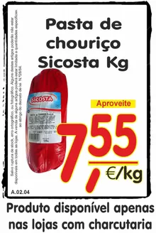 Catálogo Casa Cheia em Almada | Pasta de chouriço Sicosta  | 2026-01-30T00:00:00.000Z - 2026-02-04T00:00:00.000Z
