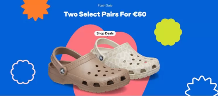 Catálogo Crocs em Faro | Two Select Pairs For €60 | 2026-02-13T00:00:00.000Z - 2026-02-27T00:00:00.000Z