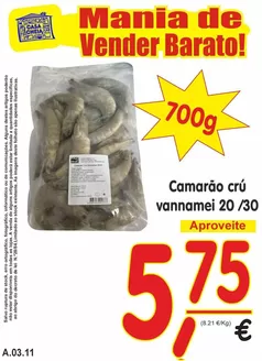 Catálogo Casa Cheia em Gáfete | Camarão crú vannamei 20/30 | 2026-03-06T00:00:00.000Z - 2026-03-11T00:00:00.000Z