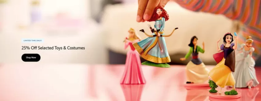 Catálogo Disney Store em Vila Nova de Gaia | 25% Off Selected Toys & Costumes | 2026-03-24T00:00:00.000Z - 2026-04-07T00:00:00.000Z