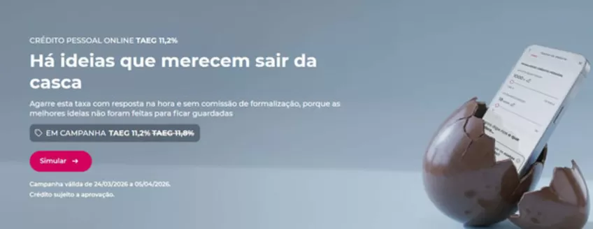 Catálogo Millennium Bcp em Setúbal | Há ideias que merecem sair da casca | 2026-03-31T00:00:00.000Z - 2026-04-05T00:00:00.000Z
