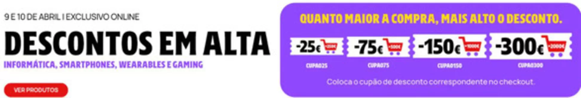 Catálogo Media Markt | Descontos em alta | 2026-04-09T00:00:00.000Z - 2026-04-10T00:00:00.000Z