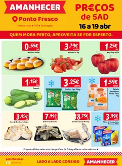 Catálogo Ponto Fresco em Carvoeiro (Santarém) | Folheto Preços de 5ª a domingo | 2026-04-16T00:00:00.000Z - 2026-04-19T00:00:00.000Z
