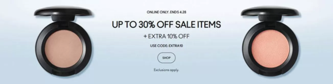 Catálogo MAC | Up to 30% off sale items | 2026-04-24T00:00:00.000Z - 2026-04-28T00:00:00.000Z