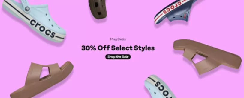 Catálogo Crocs | 30% off | 2026-05-14T00:00:00.000Z - 2026-05-28T00:00:00.000Z