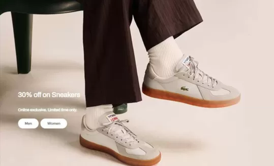 Catálogo Lacoste | 30% off on Sneakers | 2026-05-14T00:00:00.000Z - 2026-05-28T00:00:00.000Z