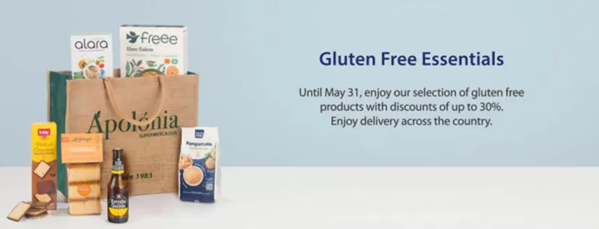 Catálogo Apolónia em Mira | Gluten Free Essentials | 2026-05-19T00:00:00.000Z - 2026-05-31T00:00:00.000Z