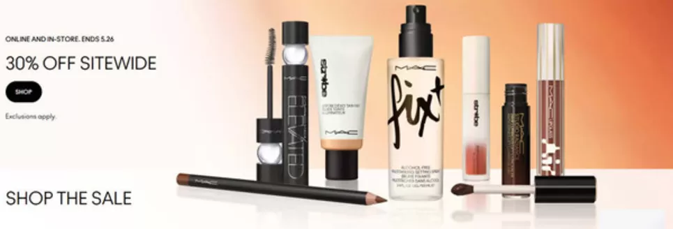 Catálogo MAC | 30% off sitewide | 2026-05-21T00:00:00.000Z - 2026-05-26T00:00:00.000Z