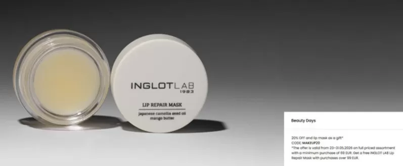 Catálogo Inglot em Arca (Oliveira de Frades) | Beauty Days | 2026-05-28T00:00:00.000Z - 2026-05-31T00:00:00.000Z