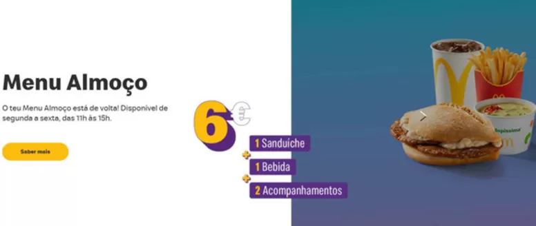 Catálogo McDonald's | Menu Almoço | 2026-06-24T00:00:00.000Z - 2026-06-30T00:00:00.000Z