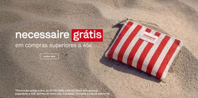 Folheto Havaianas em  | Necessaire Grátis | 2026-07-07T00:00:00.000Z - 2026-07-09T00:00:00.000Z
