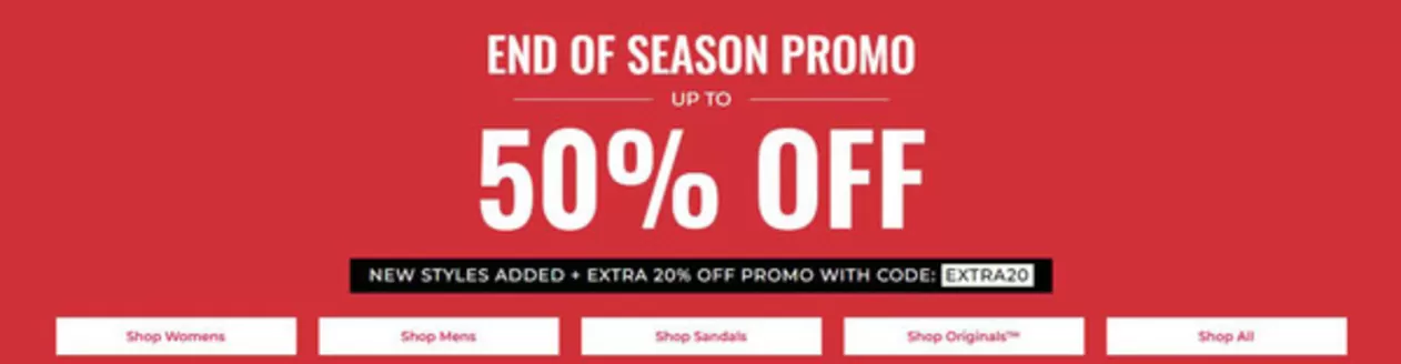 Folheto Clarks em  | Up to 50% Off | 2026-07-07T00:00:00.000Z - 2026-07-21T00:00:00.000Z