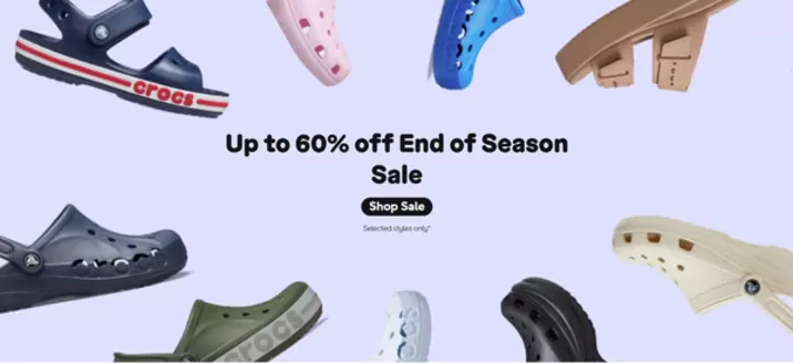 Folheto Crocs em | Sale | 2026-07-10T00:00:00.000Z - 2026-07-24T00:00:00.000Z