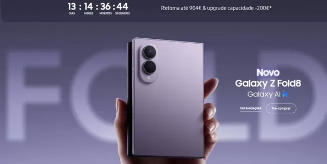 Catálogo Samsung | Retoma até 904€ & upgrade capacidade -200€* | 2026-07-24T00:00:00.000Z - 2026-08-06T00:00:00.000Z