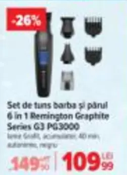 Set de tuns barba şi părul 6 in 1 Graphite Series G3 PG3000