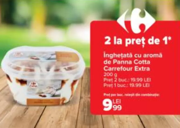 Inghețată cu aroma de Panna Cotta
