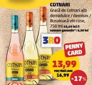 Cotnari - Grasă de  alb demidulce/demisec/ Busuioacă vin rose