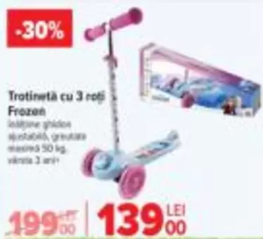 Frozen - Trotinetă cu 3 roți