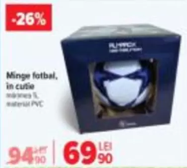 Minge fotbal, in cutie