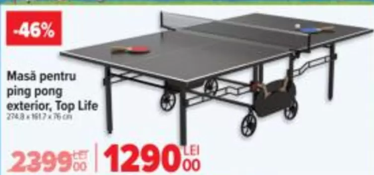 Masă pentru ping pong exterior, Top Life