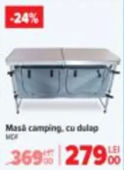 Masă camping, cu dulap