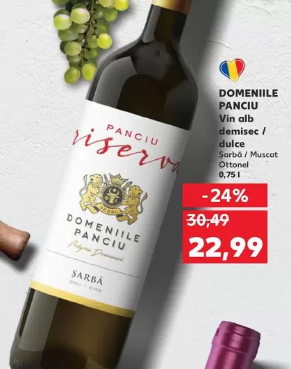Alb - Vin alb demisec / dulce Sarba/Muscot Ottonel