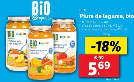 Piure de legume, bio