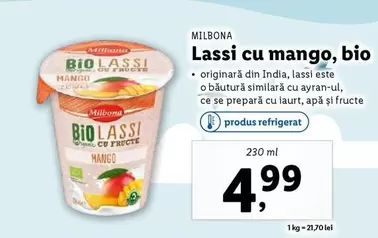 Lassi cu mango, bio