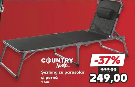 Șezlong cu parasolar