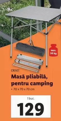 Masă pliabilă, pentru camping