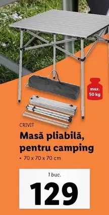 Masă pliabilă, pentru camping