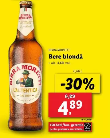 Birra Moretti - Bere blondă