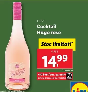 Cocktail Hugo rose