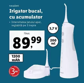 Irigator bucal, cu acumulator