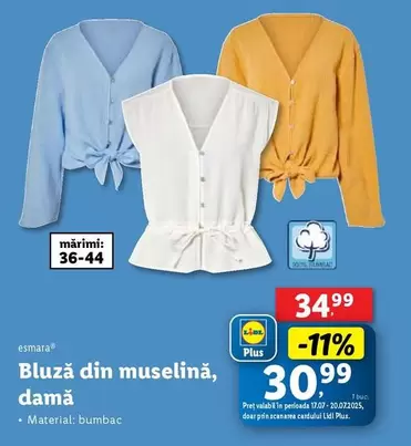 Bluză din muselină, damă