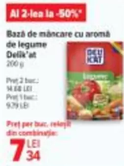 Bază de mâncare cu aromă de legume