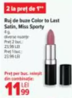 Ruj de buze Color to Last Satin