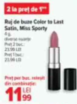 Ruj de buze Color to Last Satin